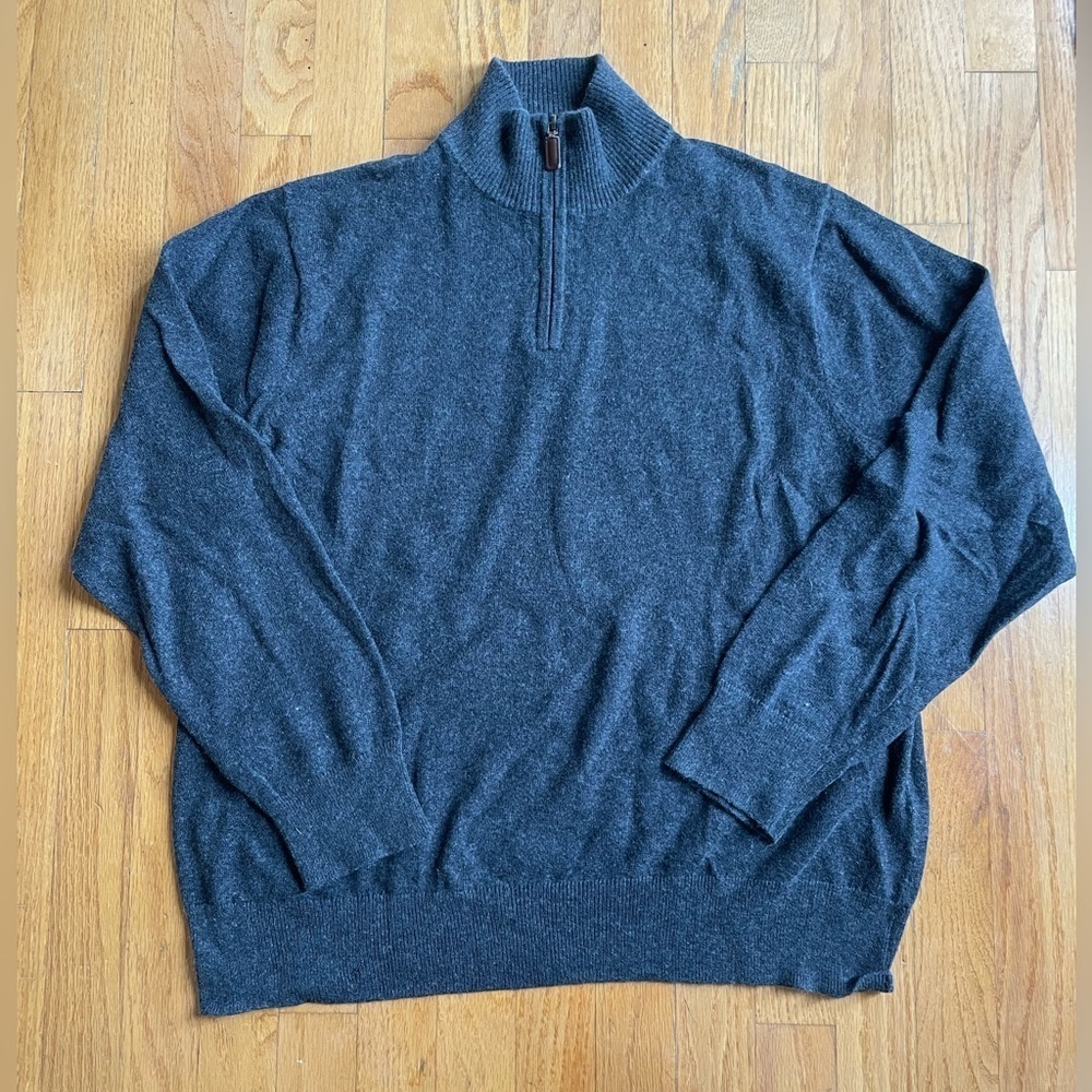 Bonobos Cotton and Cashmere Blend Slim Fit Quarter Zip Sweater